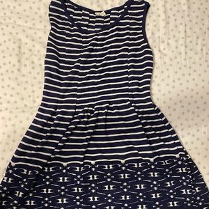 Navy and White Dress